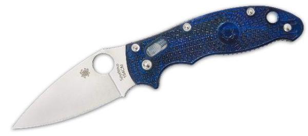 Spyderco Manix 2, Transluscent Handle, Blue, Plain